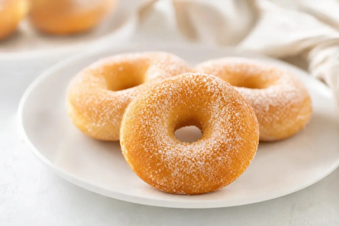 Recette des beignets au four dorés et moelleux sur une assiette