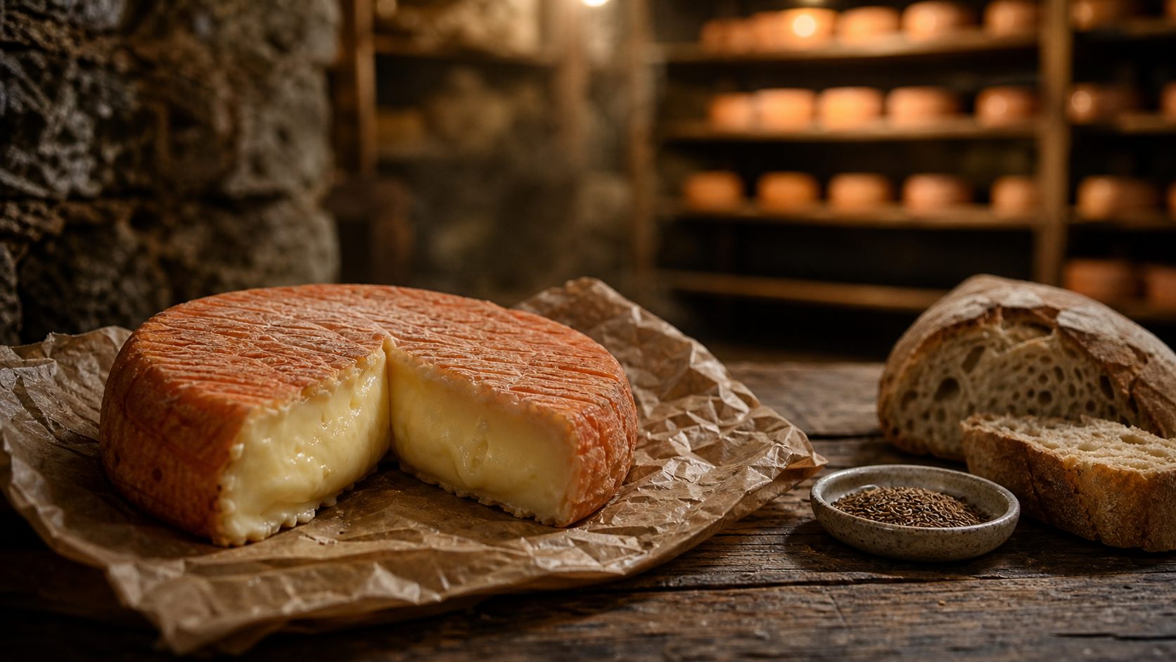 Fromages des Vosges : Munster-Géromé AOP en cave humide