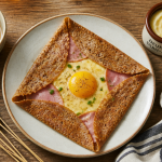 Galette complète l'epis de ble sur table rustique