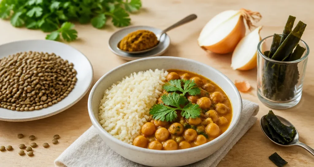 Par quoi remplacer les féculents : riz de chou-fleur et légumineuses, index glycémique bas