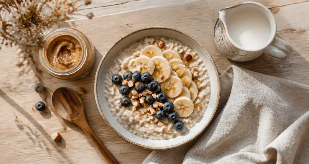 recette de porridge bol fruits noix