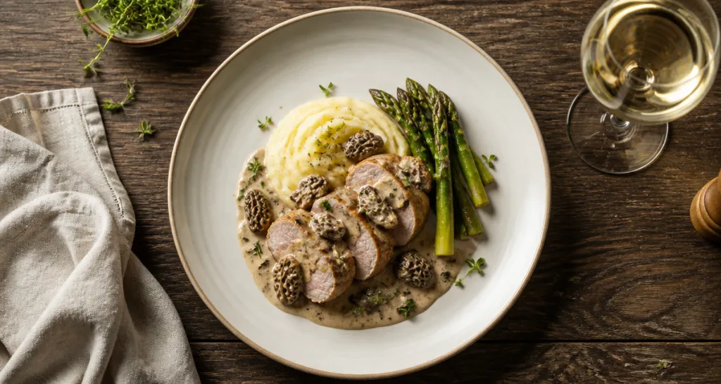 recette filet mignon de veau gastronomique sauce morilles
