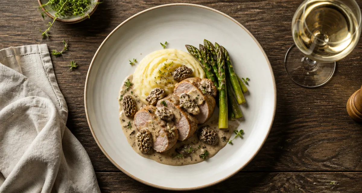 recette filet mignon de veau gastronomique sauce morilles