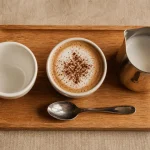 Cappuccino recette maison, tasse et mousse de lait