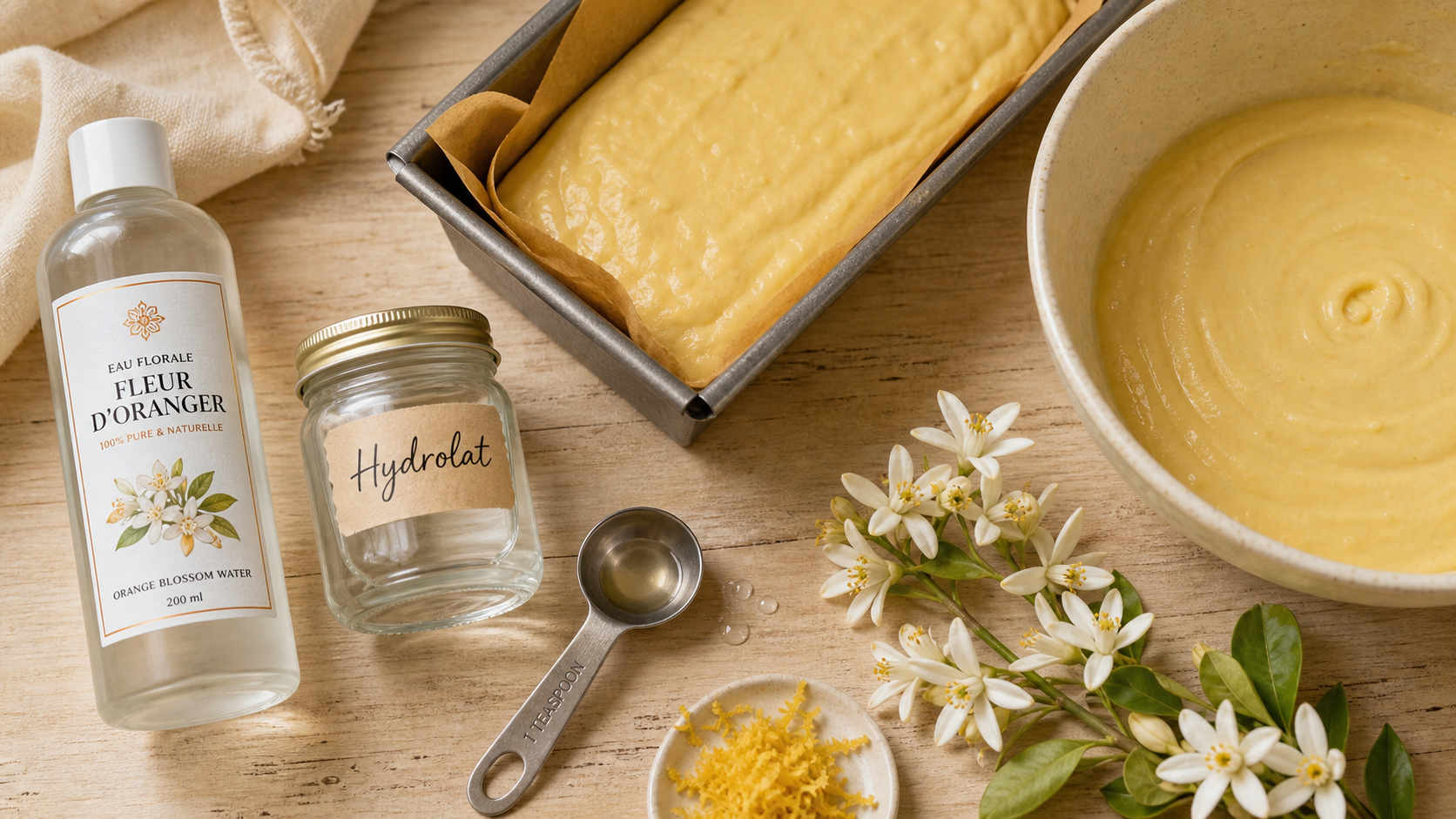 Fleur d’oranger cuisine : bouteille, hydrolat et dosage