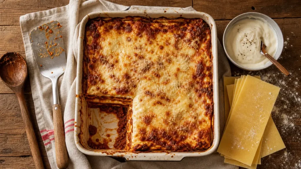 Lasagnes Thermomix : béchamel lisse, sauce nappante et montage qui tient à la découpe