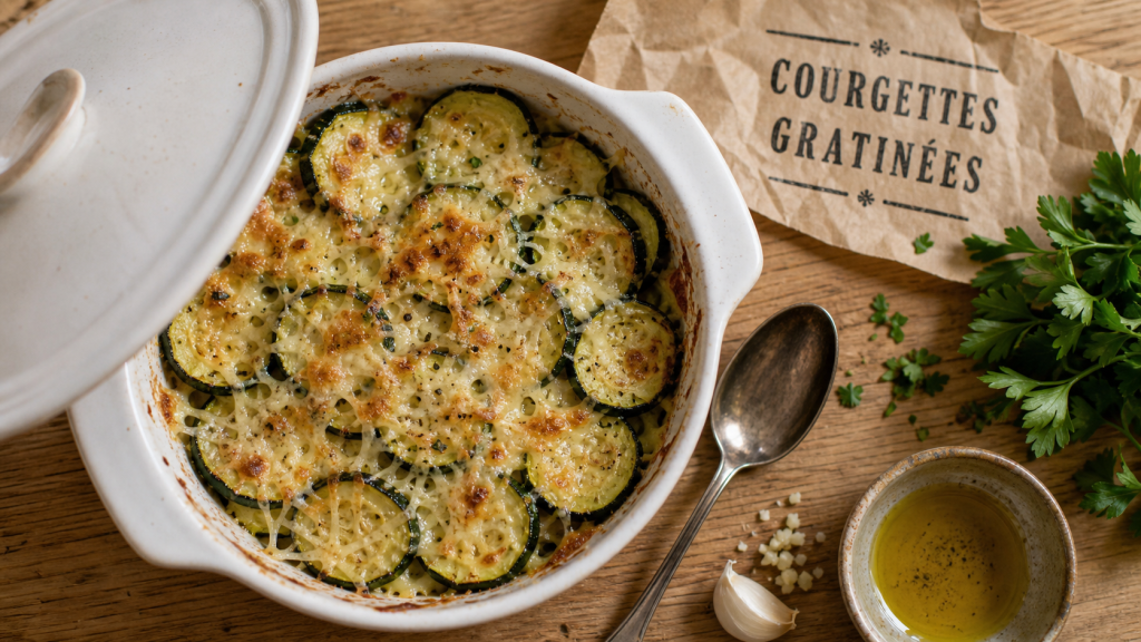 Recette courgettes au four fondantes gratinées, courgettes rôties et gruyère