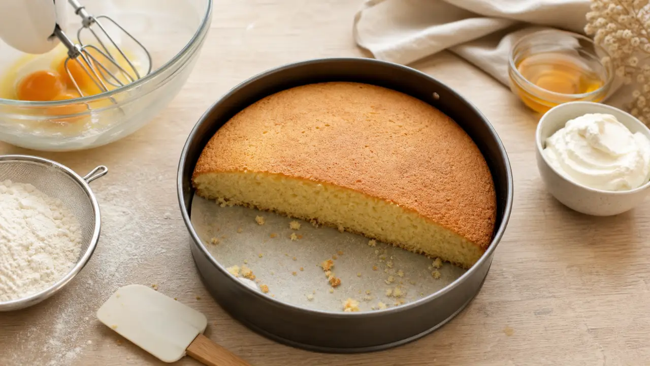 Recette genoise moelleuse à 180° : génoise dorée tiède