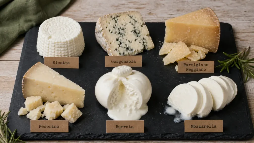 6 fromages italiens à connaître, du plus frais au plus affiné
