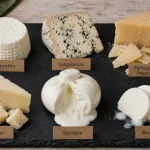 6 fromages italiens : burrata, mozzarella, gorgonzola, pecorino, parmigiano, ricotta