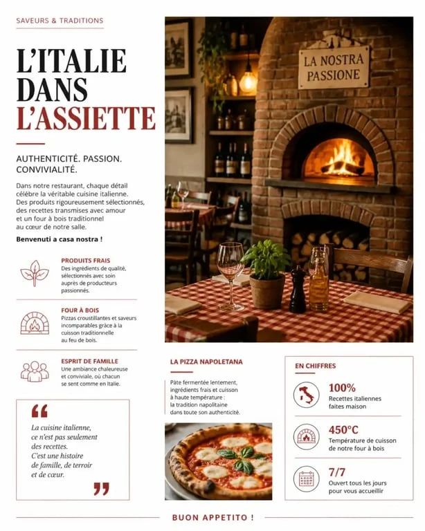 Ambiance du restaurant Grazie, pizza italienne au feu de bois