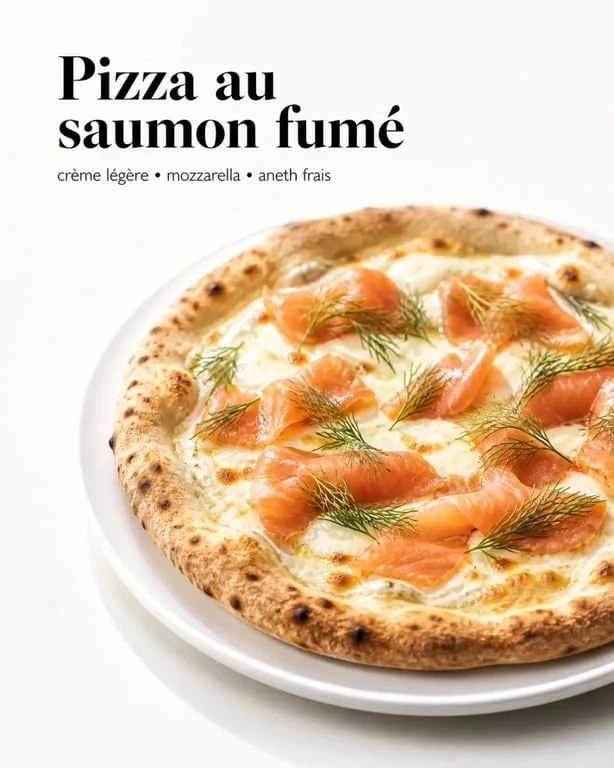 Recette pizza saumon fumé italienne dressée et appétissante