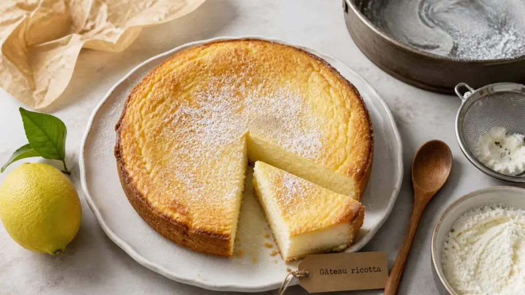 Gâteau crémeux à la ricotta : 160°C, moule de 20 cm et refroidissement sans fissure