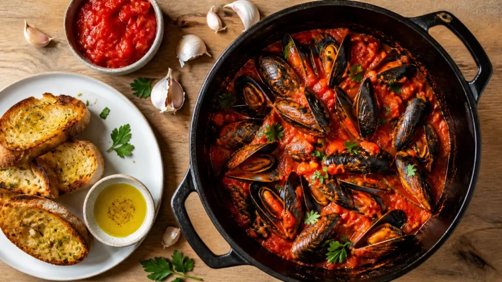 Moules à la tomate recette italienne : la version simple à cuire en 8 à 10 minutes