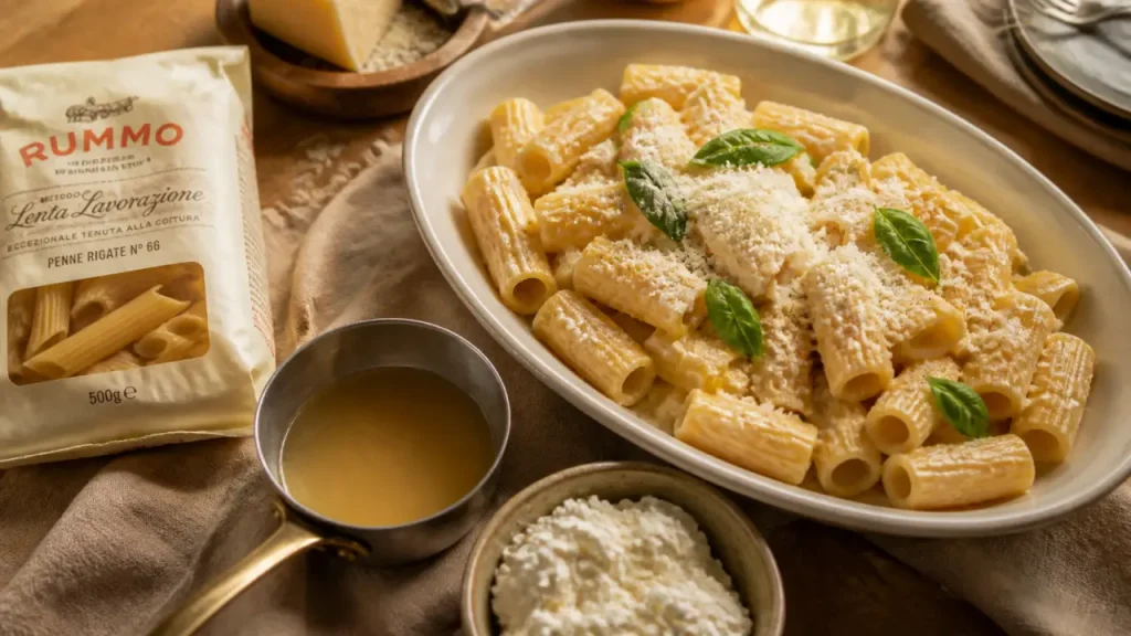Pâtes à la ricotta : une recette italienne crémeuse, rapide et familiale