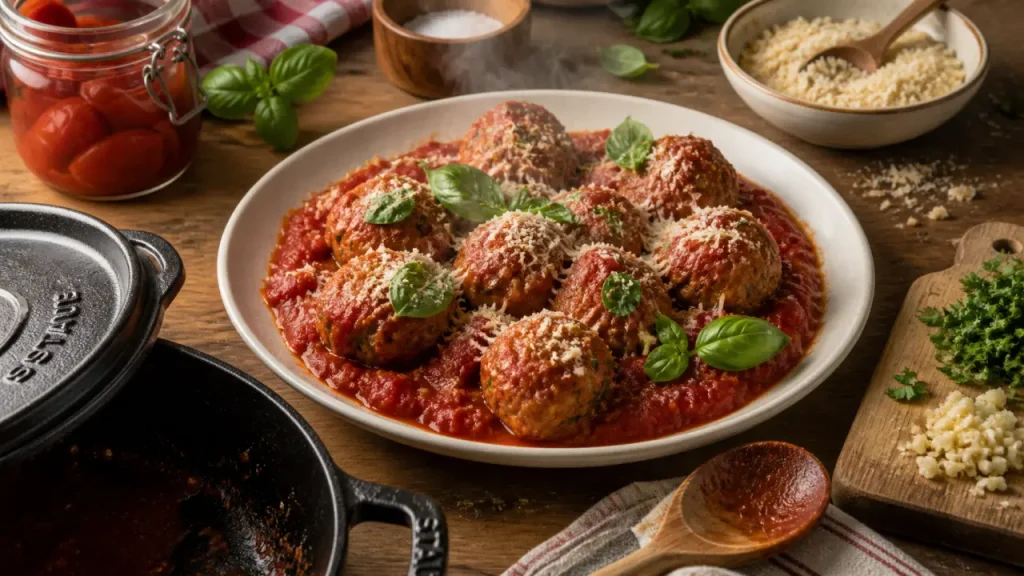Polpettes italiennes à la sauce tomate : la recette moelleuse avec 30 minutes de repos