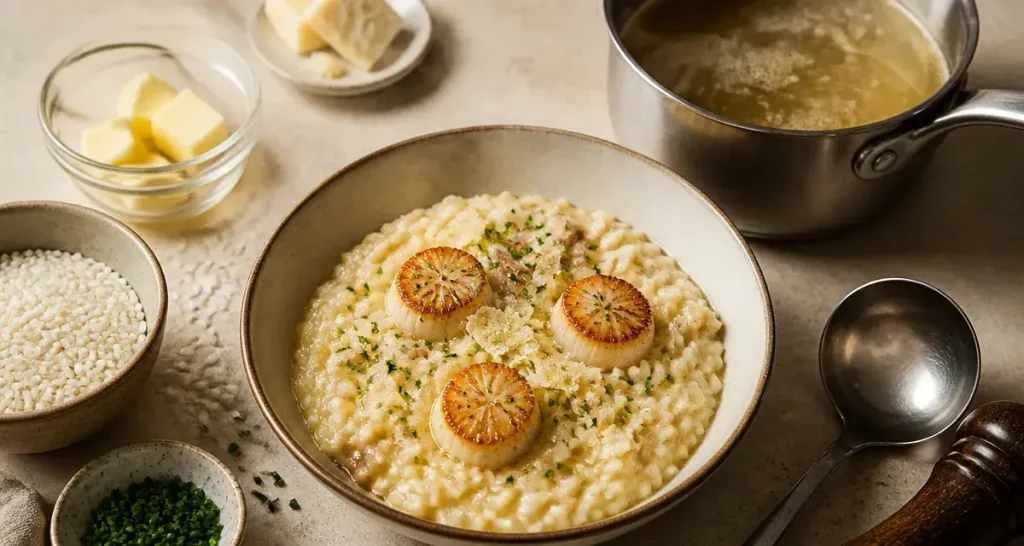 Réussir le risotto aux Saint-Jacques : les secrets d’une cuisson parfaite
