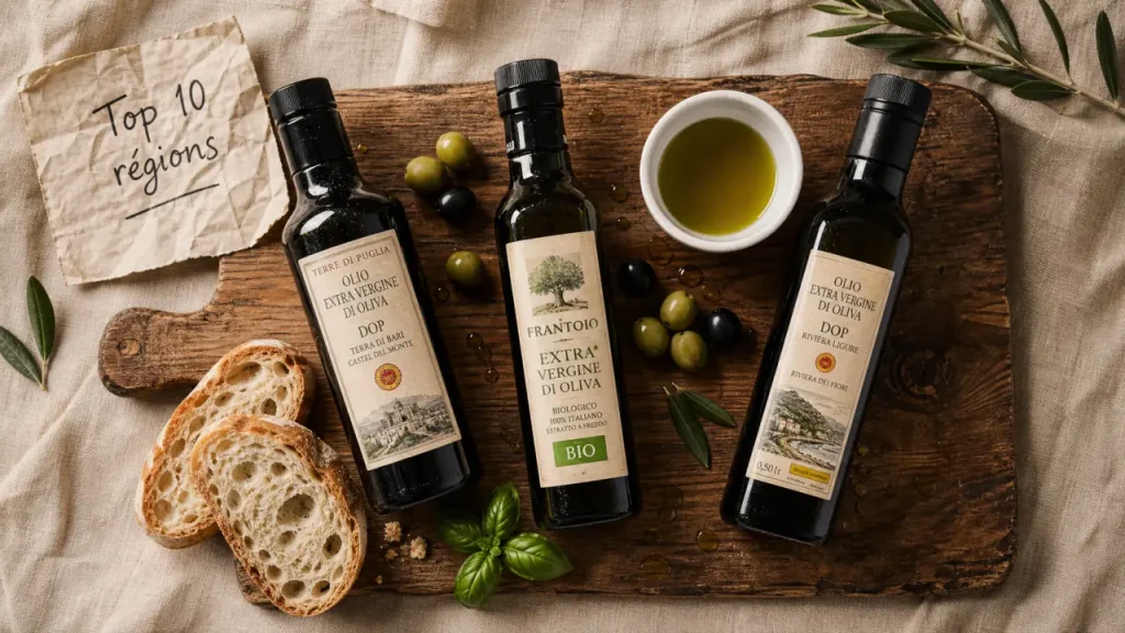 Top 10 des huiles d’olive italiennes à comparer, du cru au quotidien