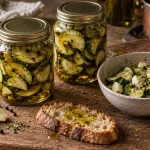 Courgette au vinaigre recette italienne : courgettes croquantes immmergées