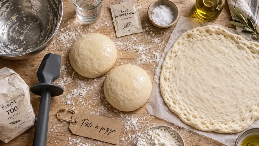 Pâte à pizza italienne au Thermomix : 400 g de farine pour 2 pizzas croustillantes