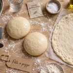 Pâte à pizza thermomix italienne croustillante, farine et pâton au Thermomix