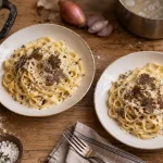 Recette italienne pâtes aux truffes : tagliatelles crémeuses à la truffe