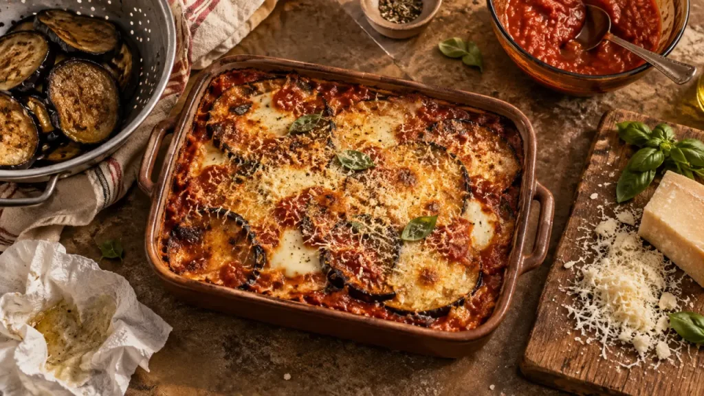 Aubergines au parmesan à l’italienne : la mozzarella bien égouttée qui évite le gratin liquide
