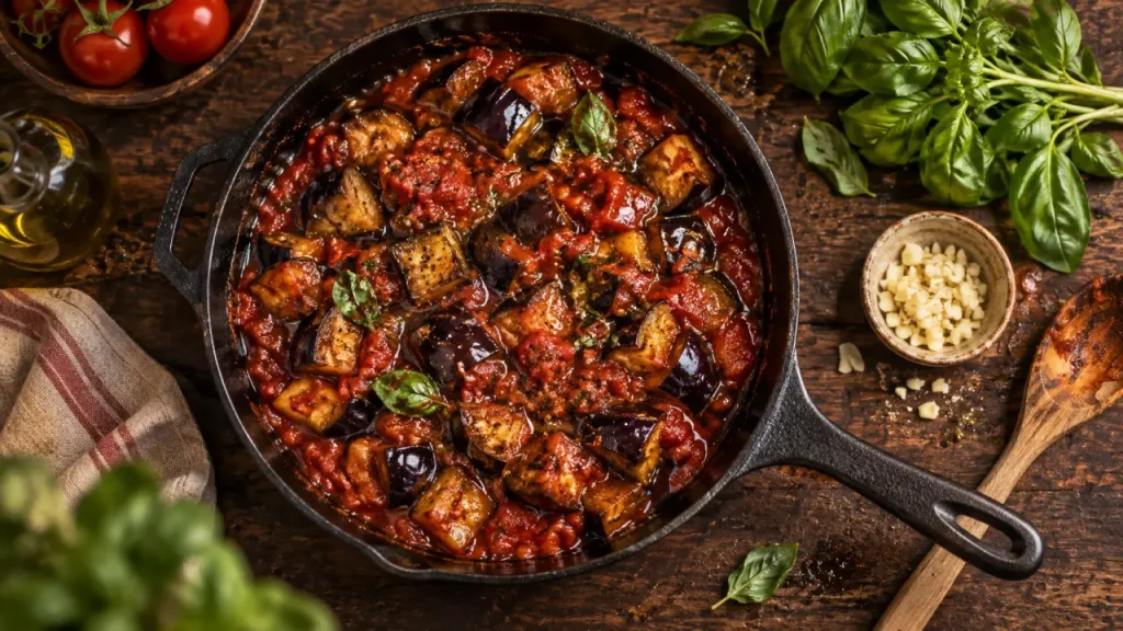 Aubergines confites à l’italienne : fondantes à la poêle avec peu d’huile