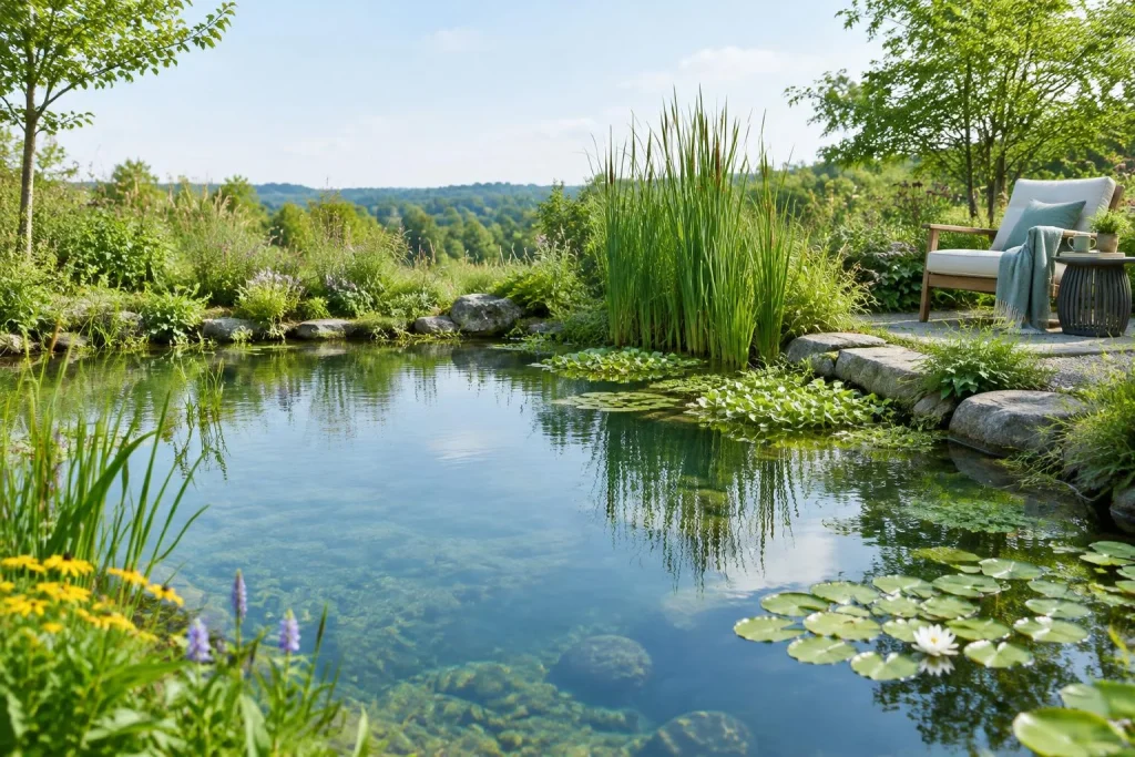 Bassin écologique au jardin : le coin détente qui attire la vie sans produits chimiques