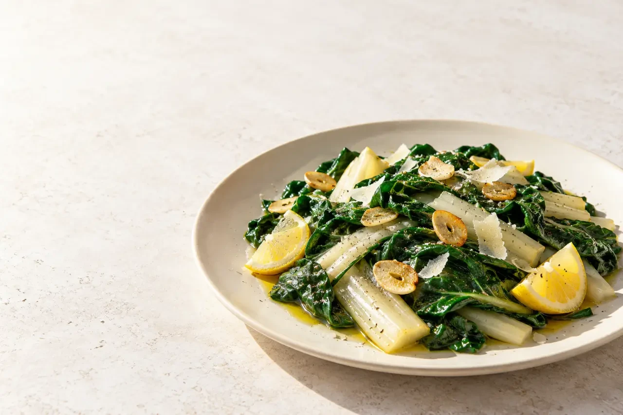 Recettes de blettes italiennes à l'ail, au citron et au parmesan