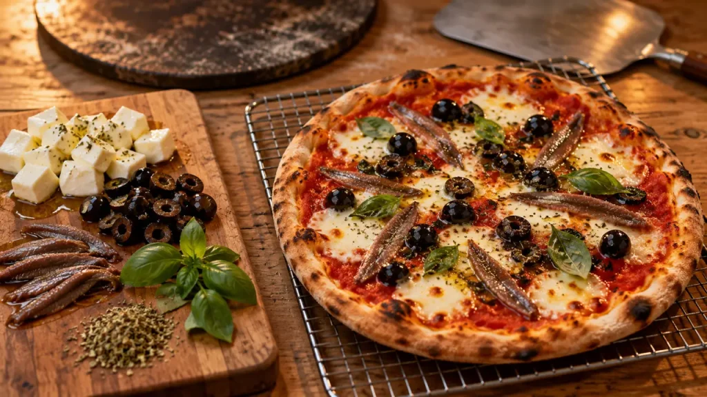 Pizza aux anchois : une recette italienne croustillante sans excès de sel